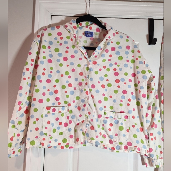 Pine Cone Hill Fine Linens Colorful Polka Dot 2 Piece Pajama Set Small - Picture 2 of 12